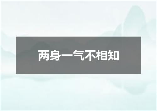 两身一气不相知