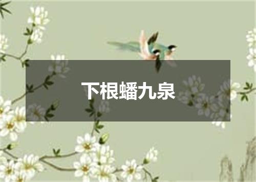 下根蟠九泉