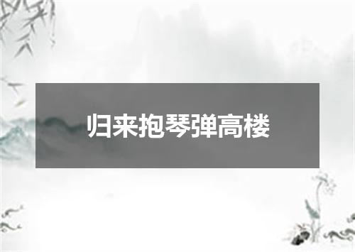 归来抱琴弹高楼