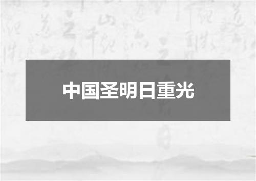 中国圣明日重光