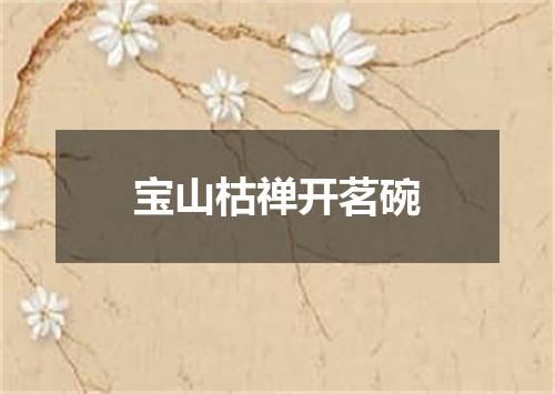 宝山枯禅开茗碗