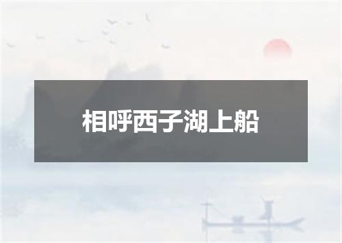 相呼西子湖上船