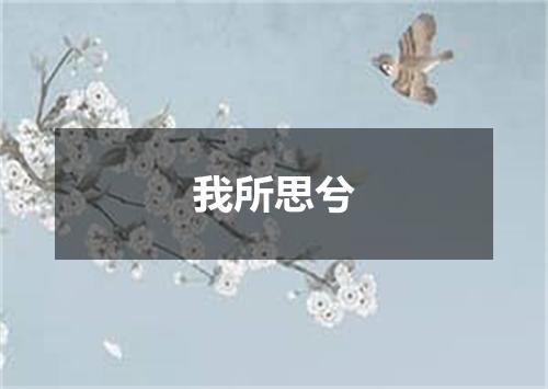 我所思兮