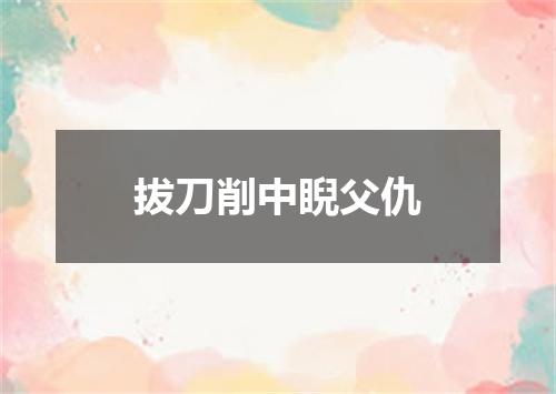 拔刀削中睨父仇