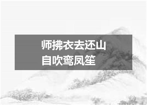 师拂衣去还山自吹鸾凤笙