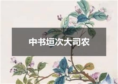 中书垣次大司农