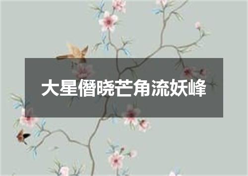 大星僭晓芒角流妖峰