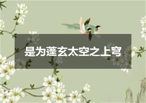 是为蓬玄太空之上穹