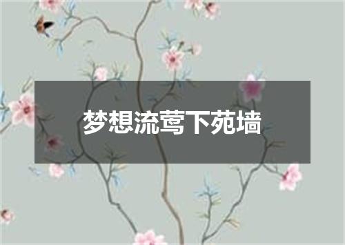 梦想流莺下苑墙