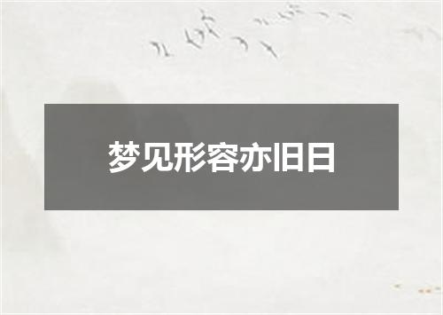 梦见形容亦旧日