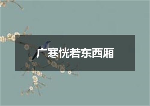 广寒恍若东西厢