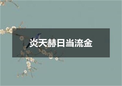 炎天赫日当流金