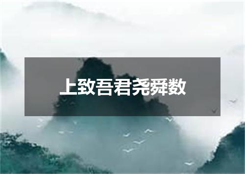 上致吾君尧舜数