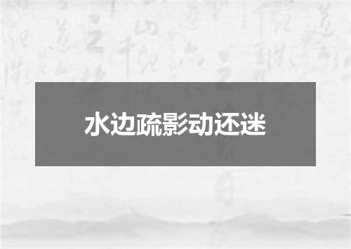 水边疏影动还迷