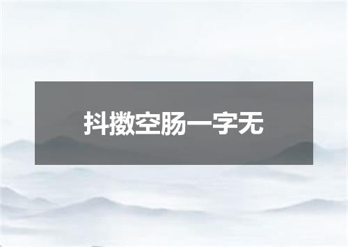抖擞空肠一字无