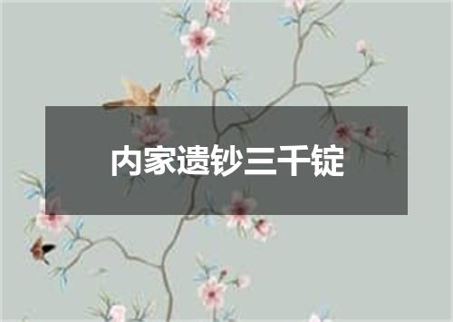 内家遗钞三千锭