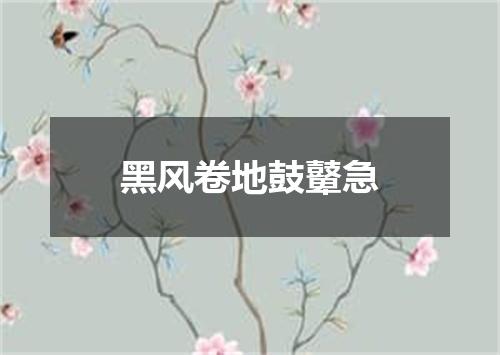黑风卷地鼓鼙急