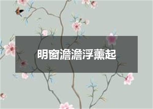 明窗澹澹浮薰起