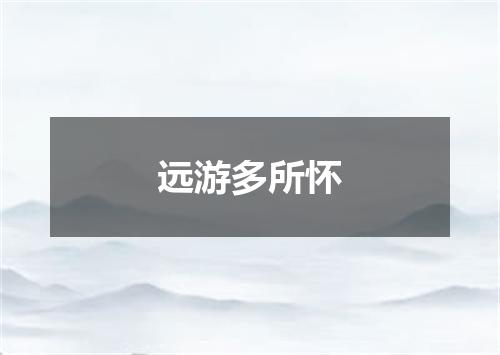 远游多所怀