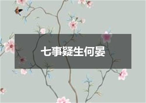 七事疑生何晏