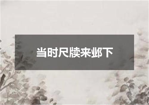 当时尺牍来邺下