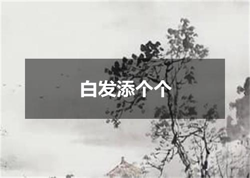 白发添个个
