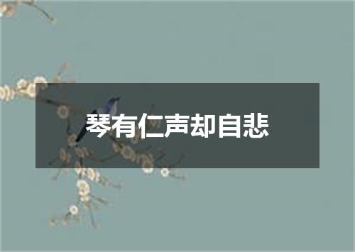 琴有仁声却自悲