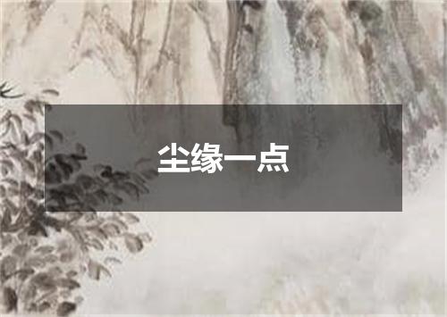 尘缘一点