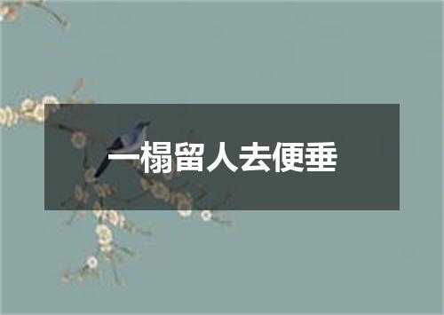 一榻留人去便垂