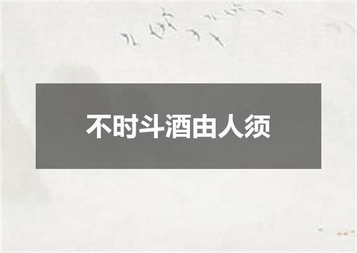 不时斗酒由人须