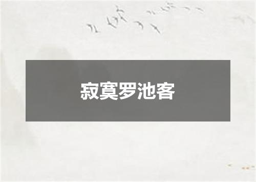 寂寞罗池客