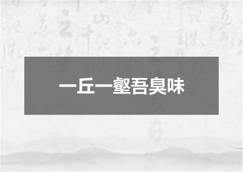 一丘一壑吾臭味