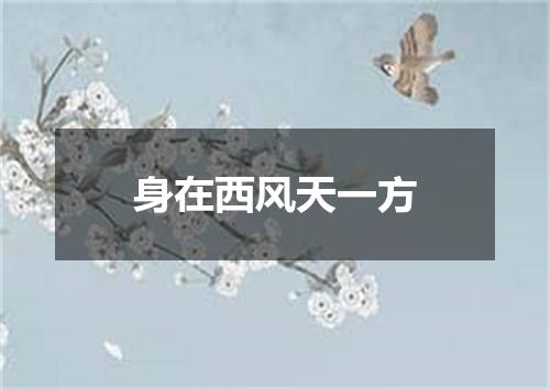 身在西风天一方