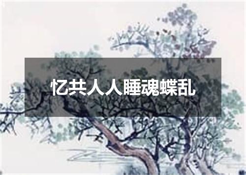 忆共人人睡魂蝶乱