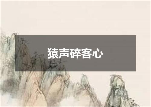 猿声碎客心
