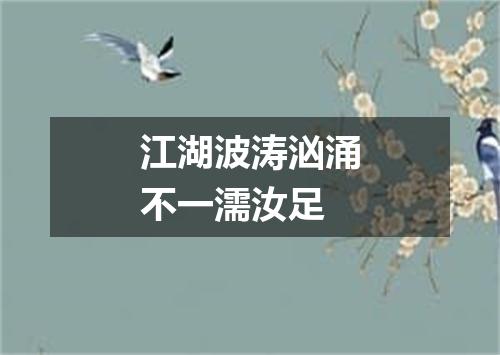 江湖波涛汹涌不一濡汝足