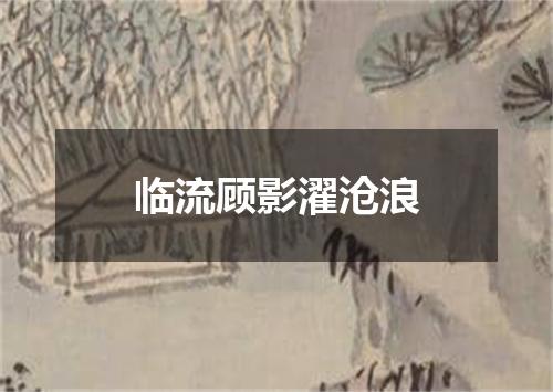 临流顾影濯沧浪