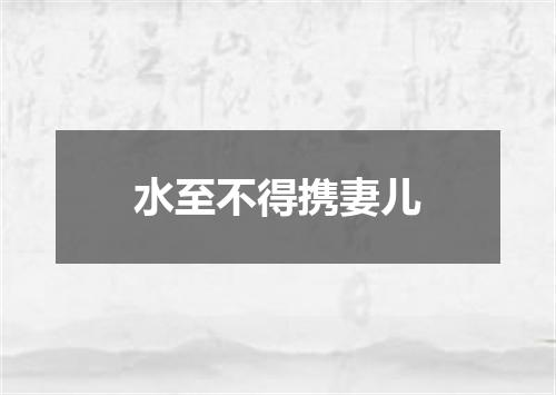水至不得携妻儿