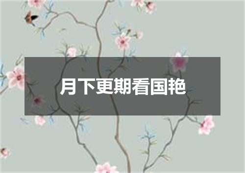 月下更期看国艳