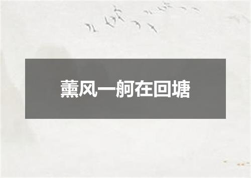 薰风一舸在回塘