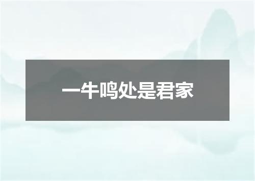 一牛鸣处是君家