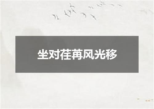 坐对荏苒风光移