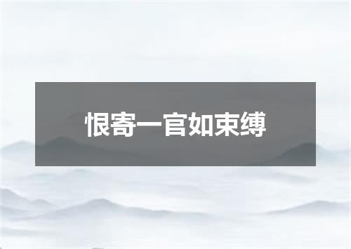 恨寄一官如束缚