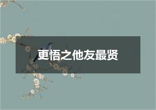 更悟之他友最贤