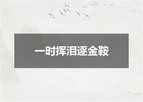 一时挥泪逐金鞍
