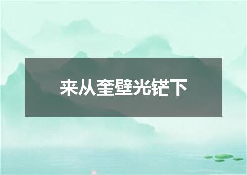 来从奎壁光铓下