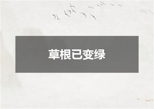 草根已变绿