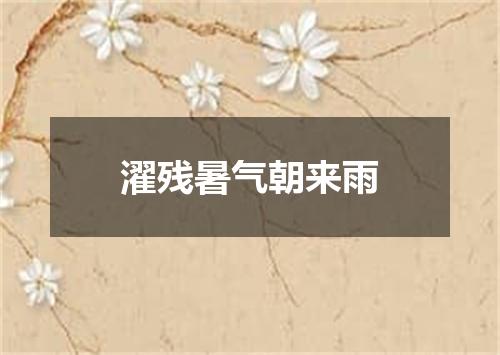 濯残暑气朝来雨