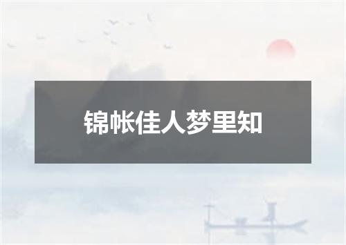 锦帐佳人梦里知