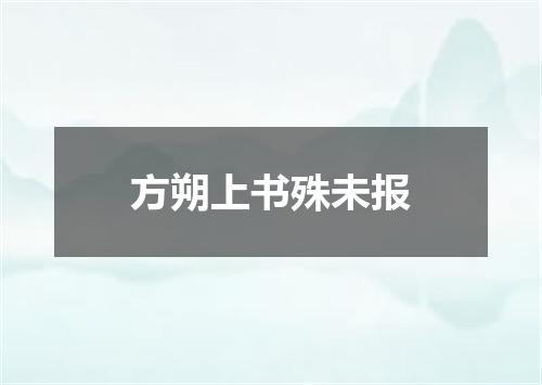 方朔上书殊未报